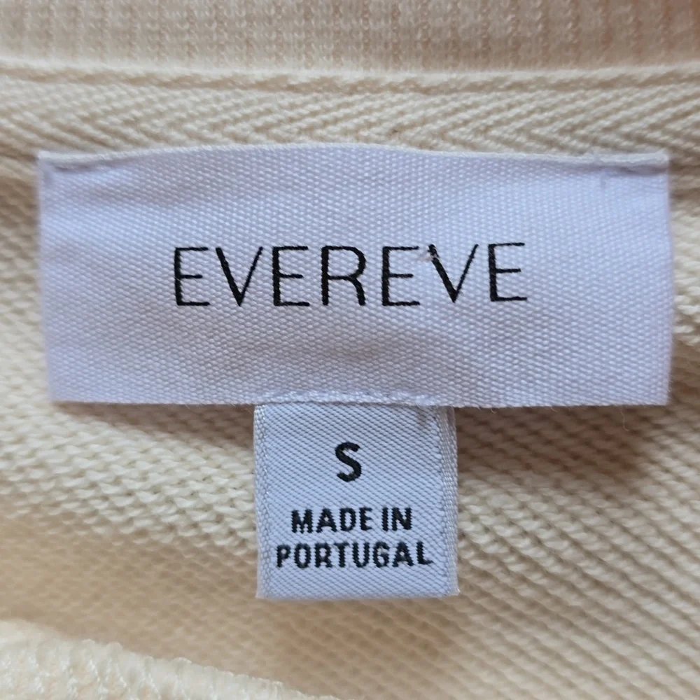 Evereve, Coral & Cream Colorblock Sweatshirt, Drop Shoulders, EUC, Women's S - Picture 3 of 12